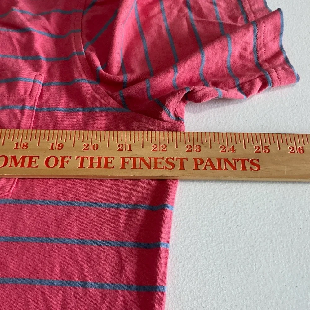Sid Mashburn Polo Shirt Mens‎ Medium Short Sleeve Cotton Preppy Pink Stripe READ